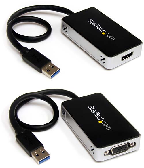 StarTech.com предлагает устройства USB32HDE и USB32VGAE
